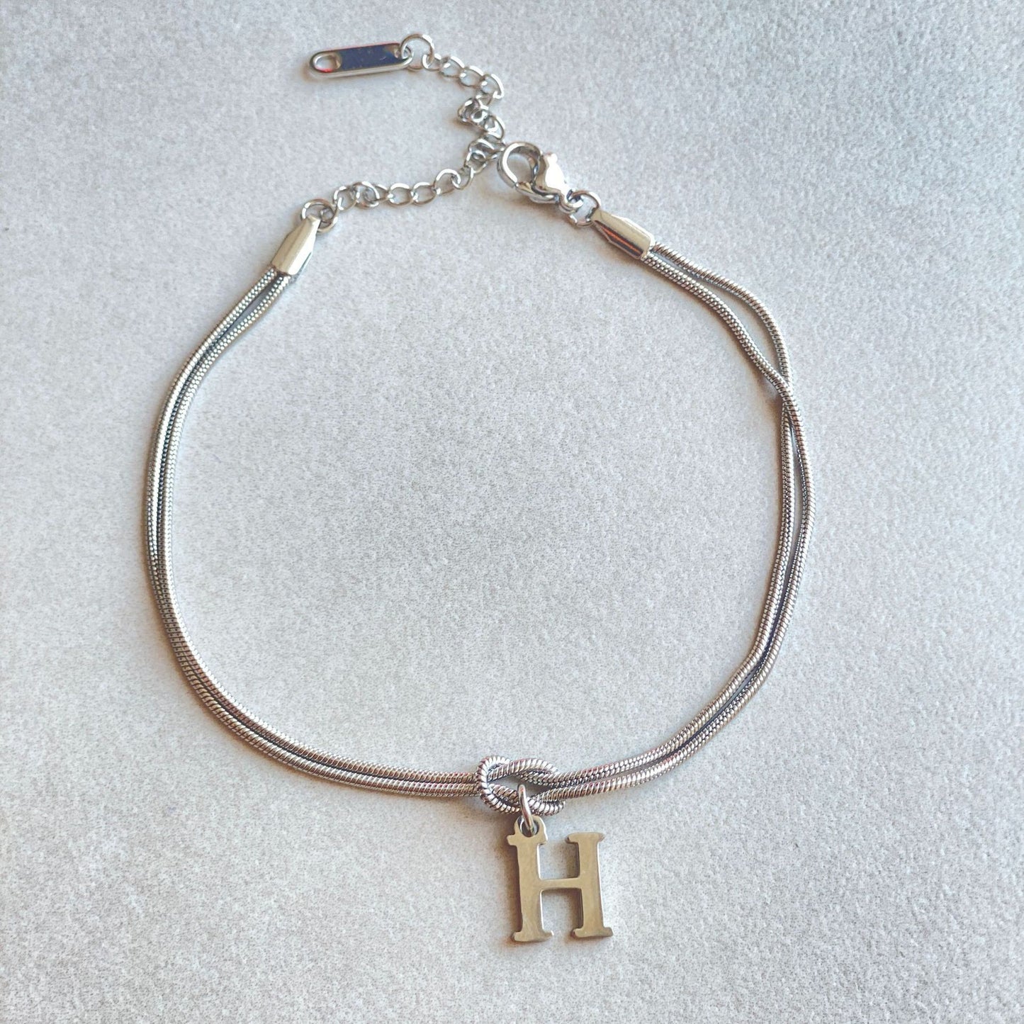Golden initial bracelet