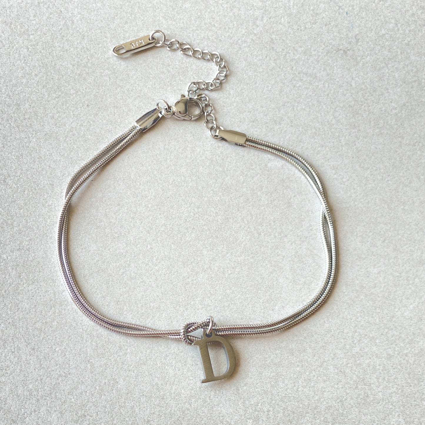 Golden initial bracelet