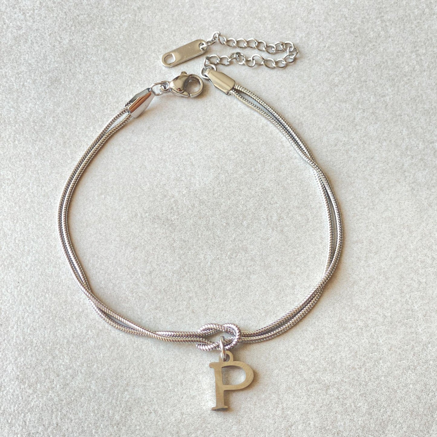 Golden initial bracelet