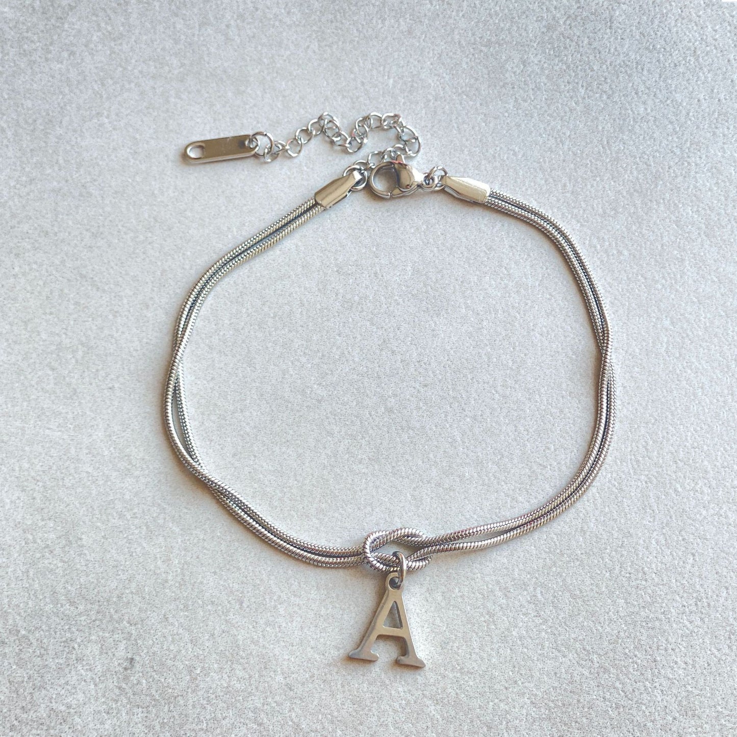 Golden initial bracelet