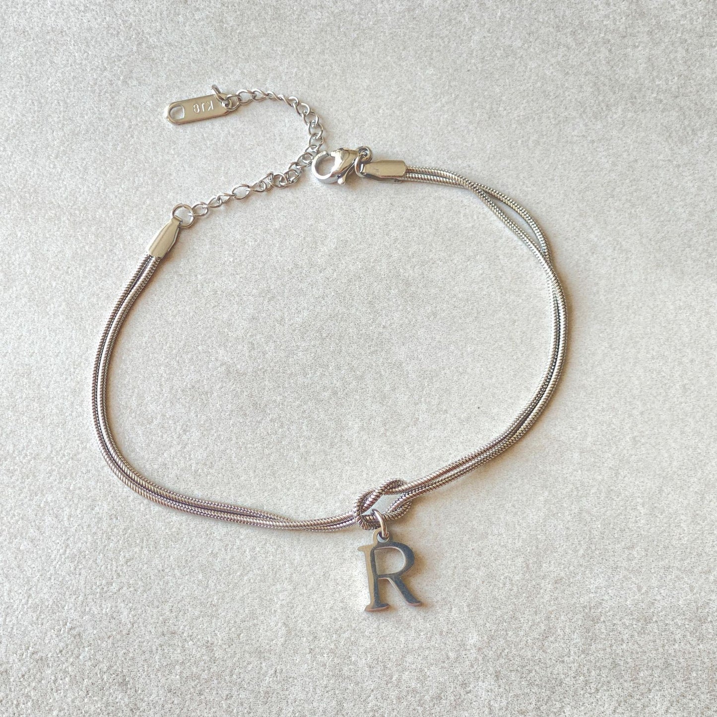 Golden initial bracelet
