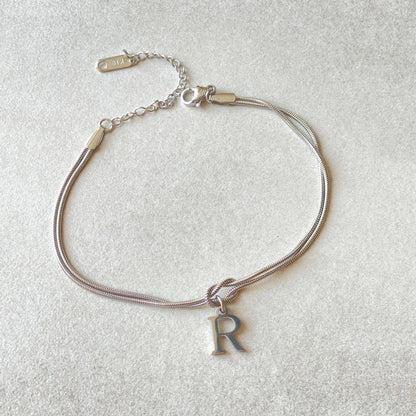Golden initial bracelet
