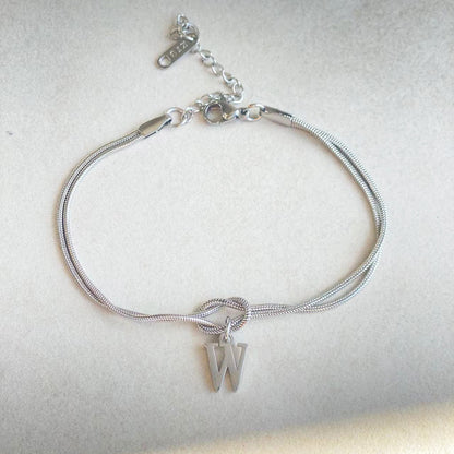 Golden initial bracelet