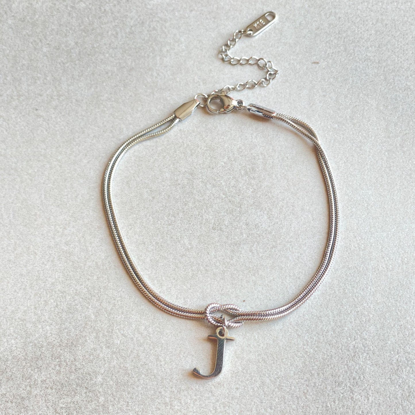 Golden initial bracelet