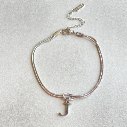 Golden initial bracelet