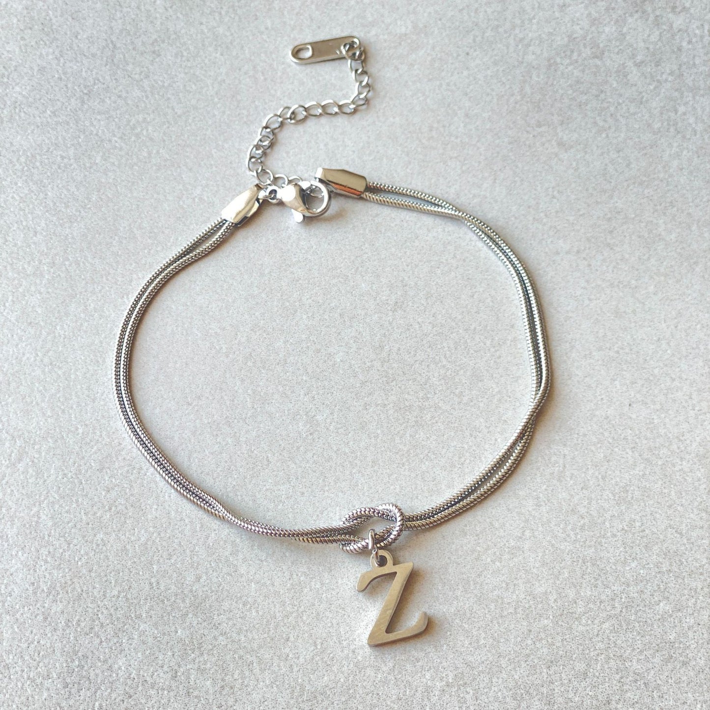 Golden initial bracelet