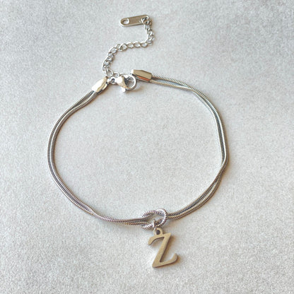 Golden initial bracelet
