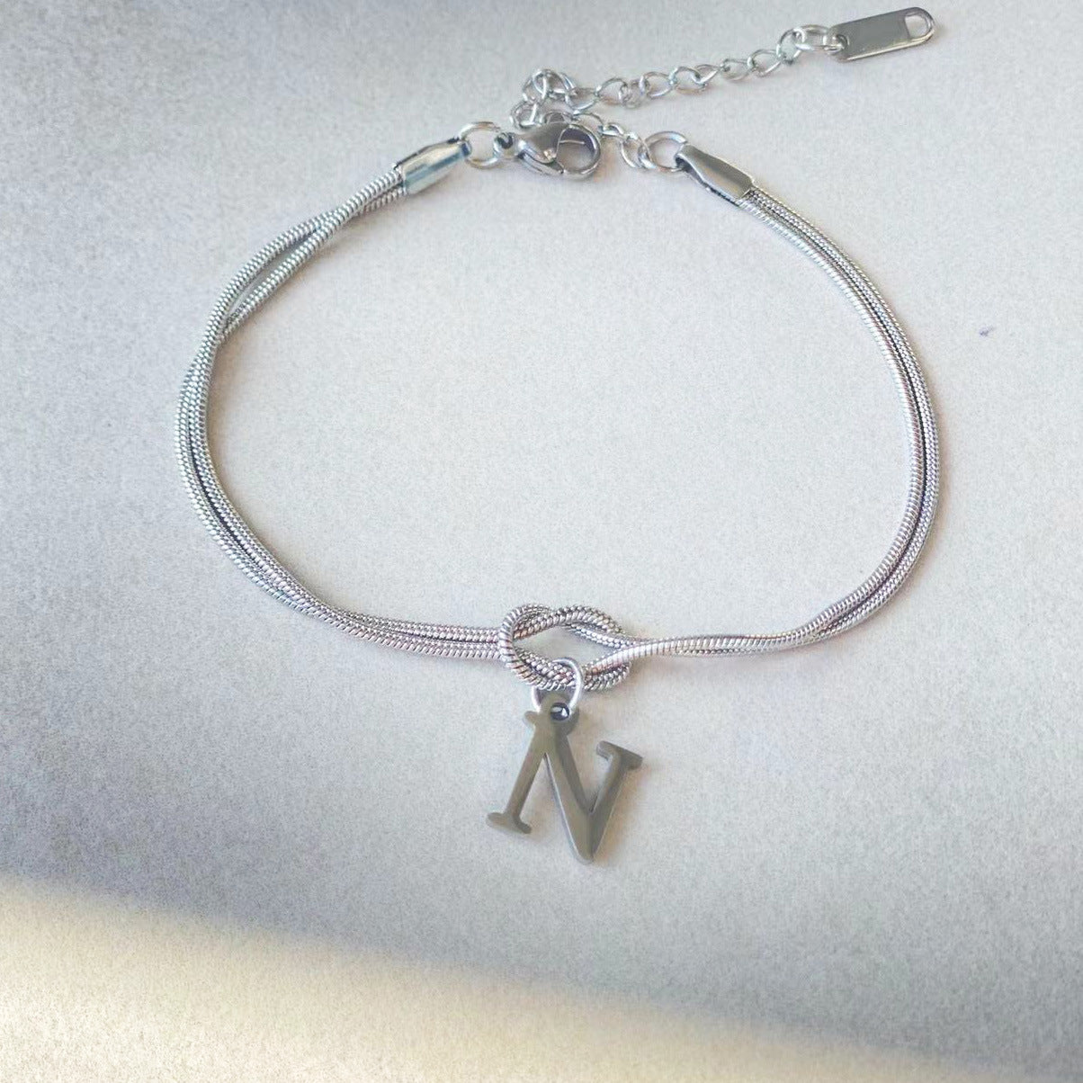 Golden initial bracelet