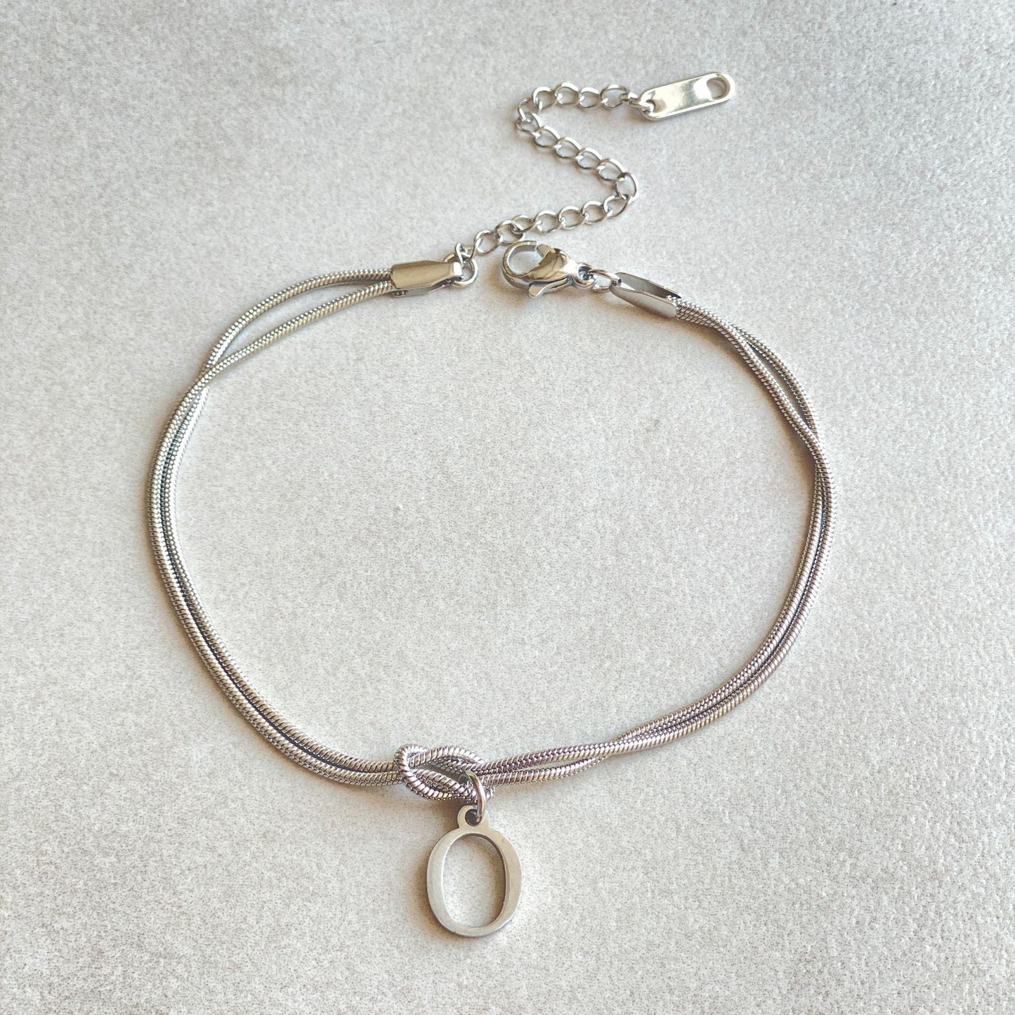 Golden initial bracelet