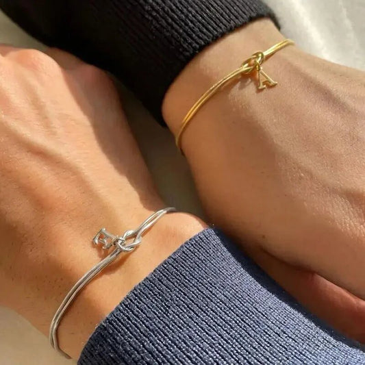 Golden initial bracelet