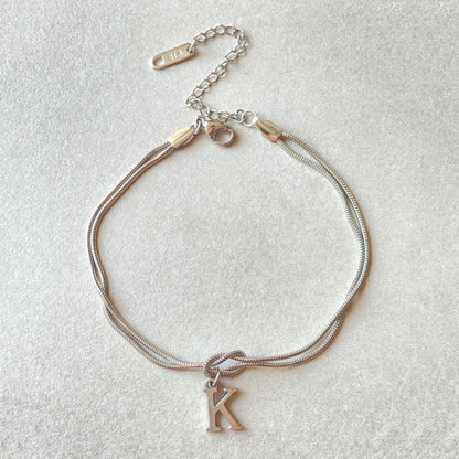 Golden initial bracelet