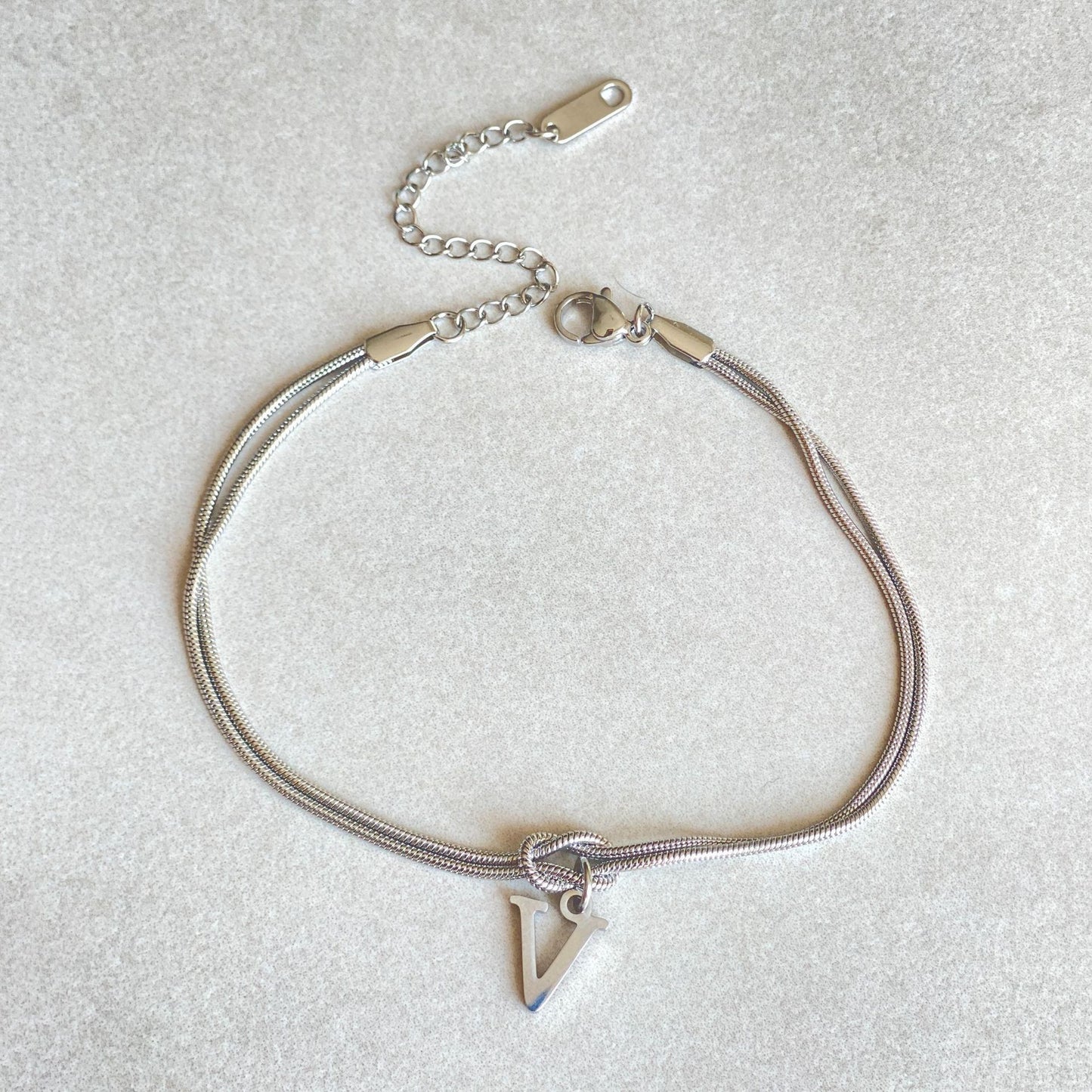 Golden initial bracelet