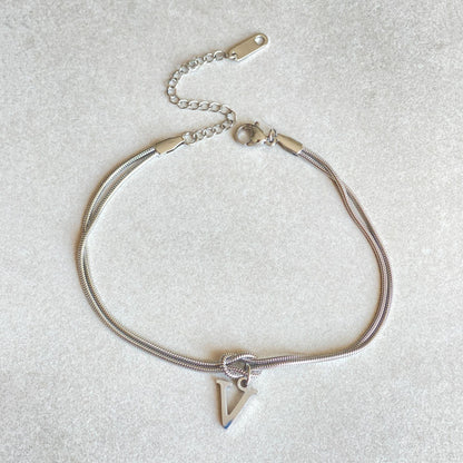 Golden initial bracelet