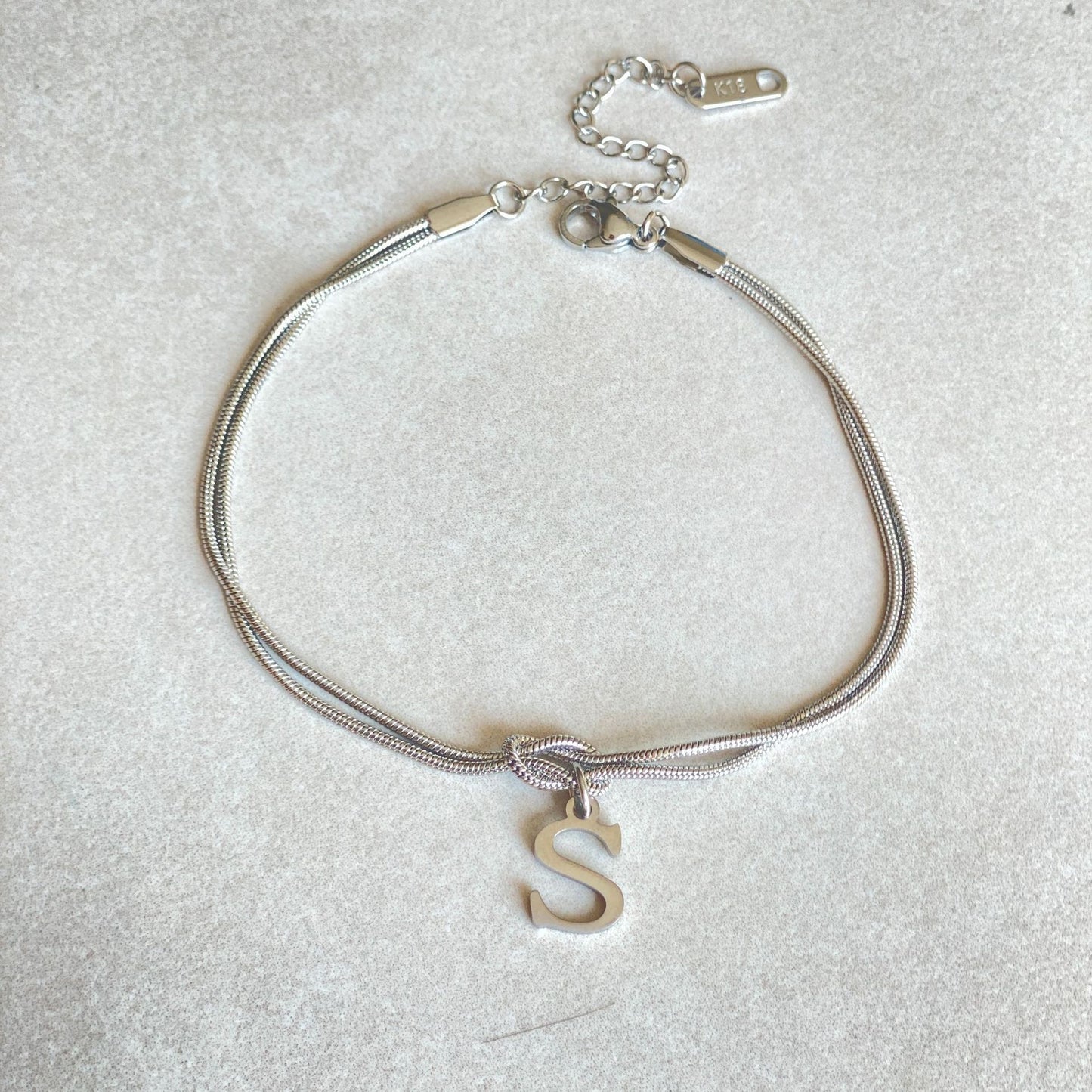 Golden initial bracelet