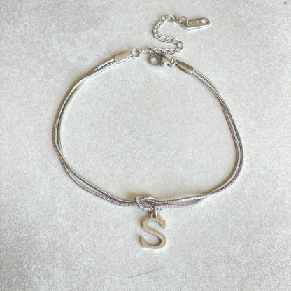 Golden initial bracelet