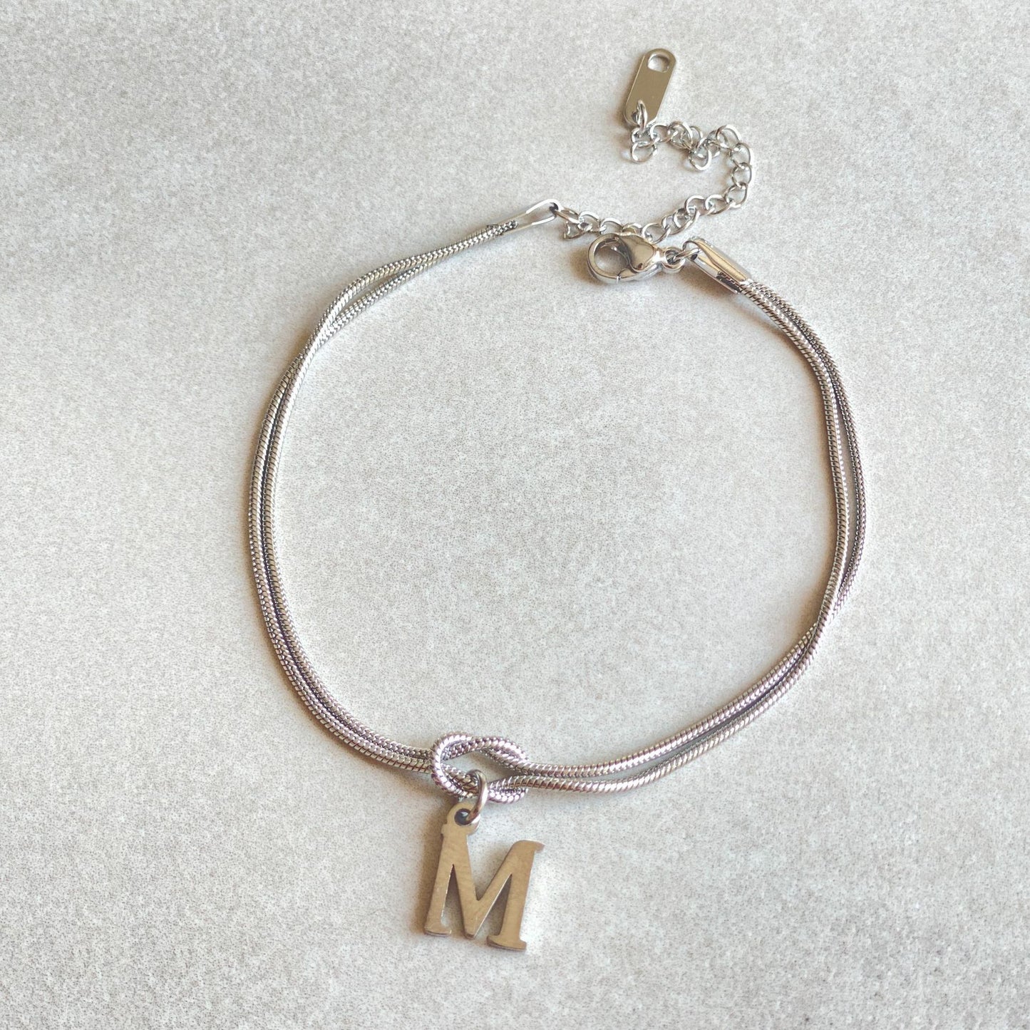 Golden initial bracelet