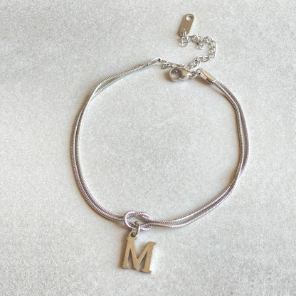 Golden initial bracelet