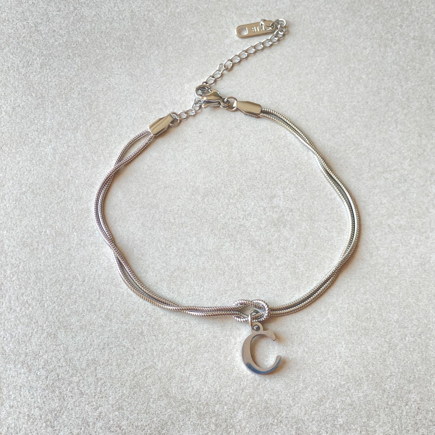 Golden initial bracelet