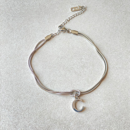 Golden initial bracelet