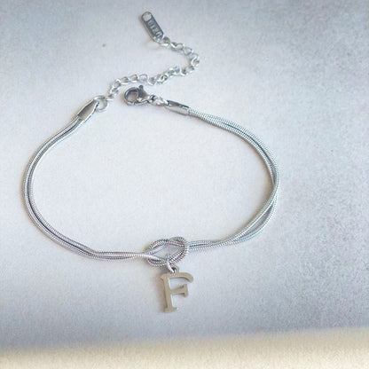 Golden initial bracelet