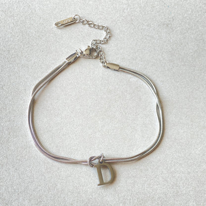 Golden initial bracelet