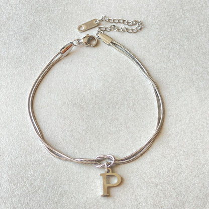 Golden initial bracelet