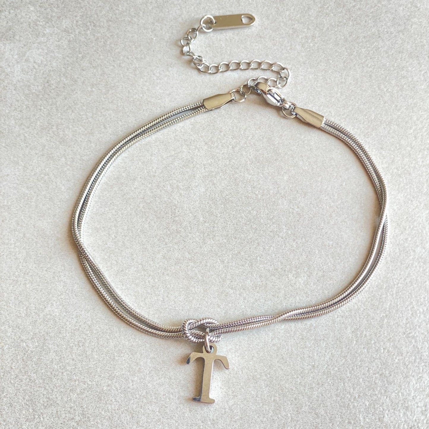 Golden initial bracelet