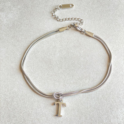 Golden initial bracelet