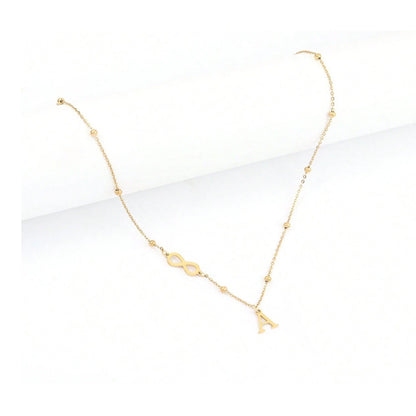 Golden initial necklace