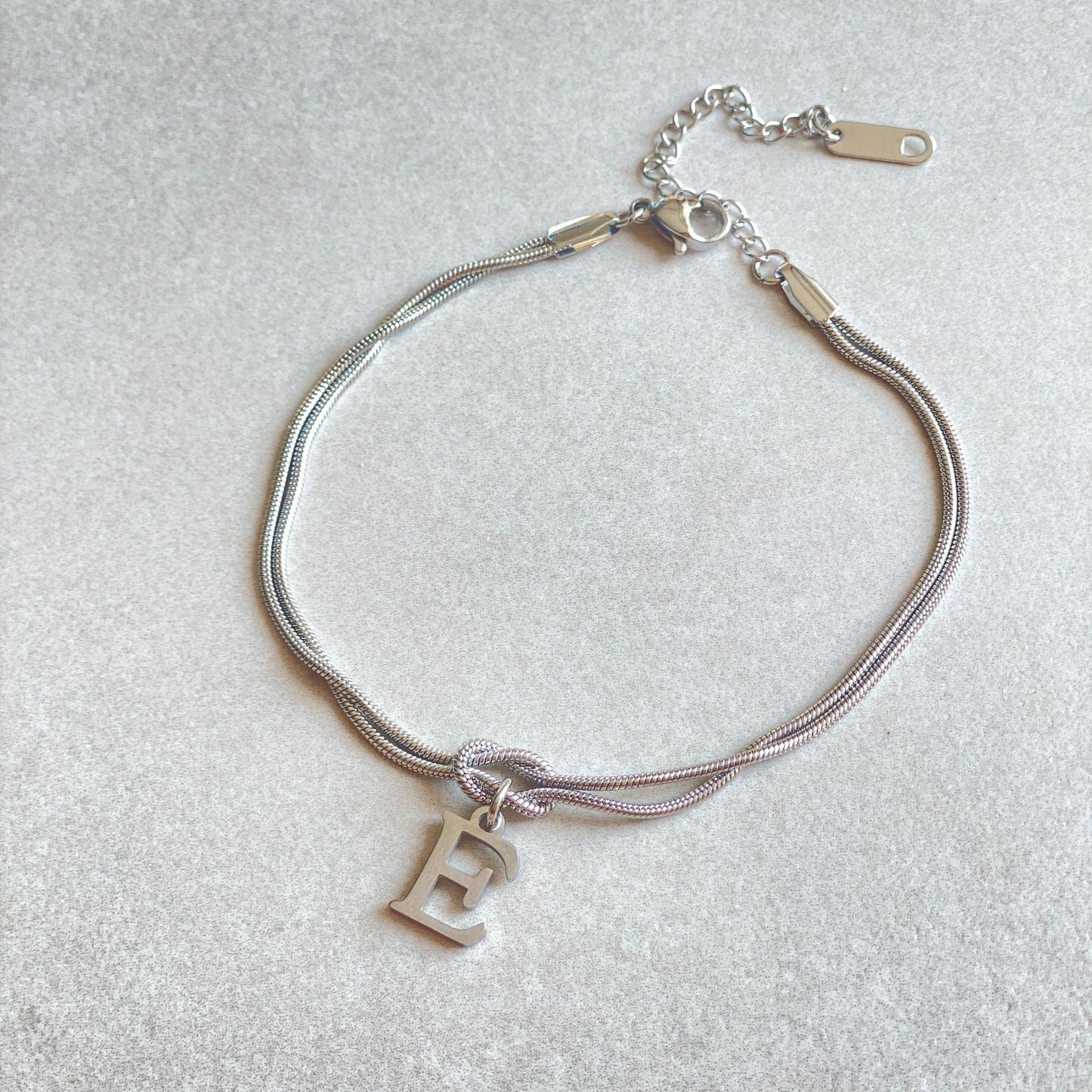 Golden initial bracelet