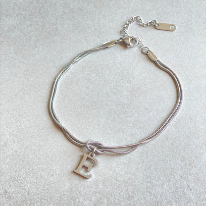 Golden initial bracelet