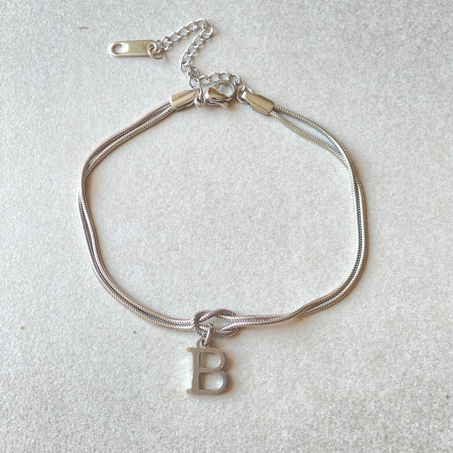 Golden initial bracelet