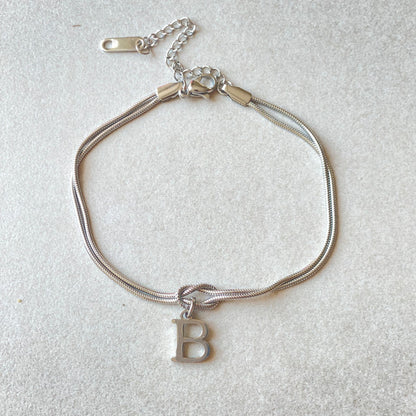 Golden initial bracelet