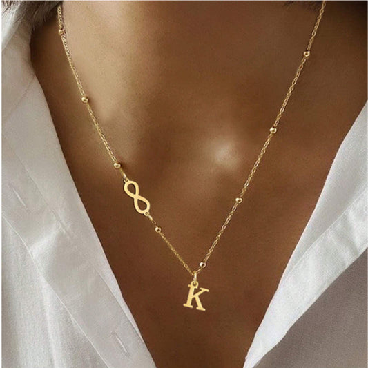 Golden initial necklace