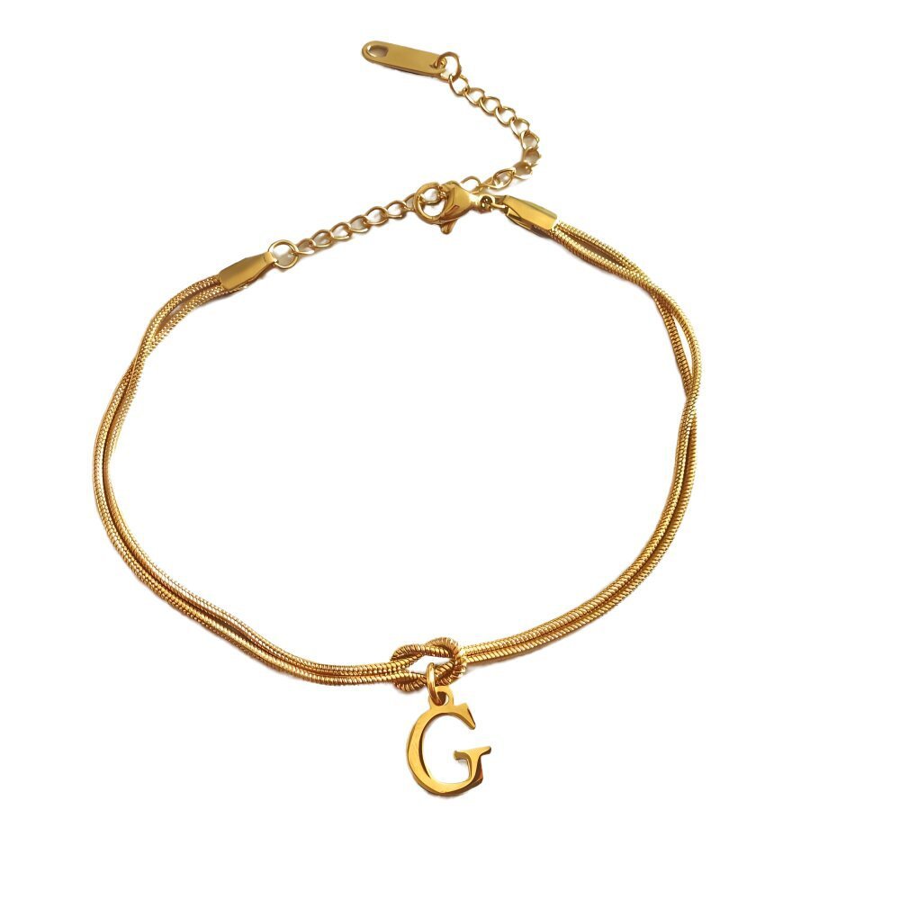 Golden initial bracelet