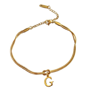 Golden initial bracelet