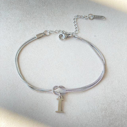 Golden initial bracelet