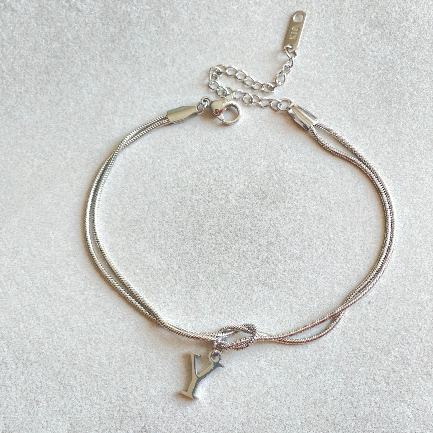Golden initial bracelet