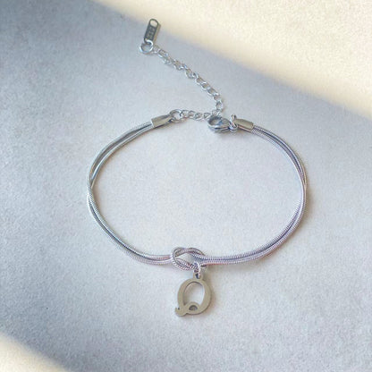 Golden initial bracelet