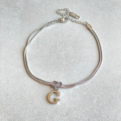 Golden initial bracelet