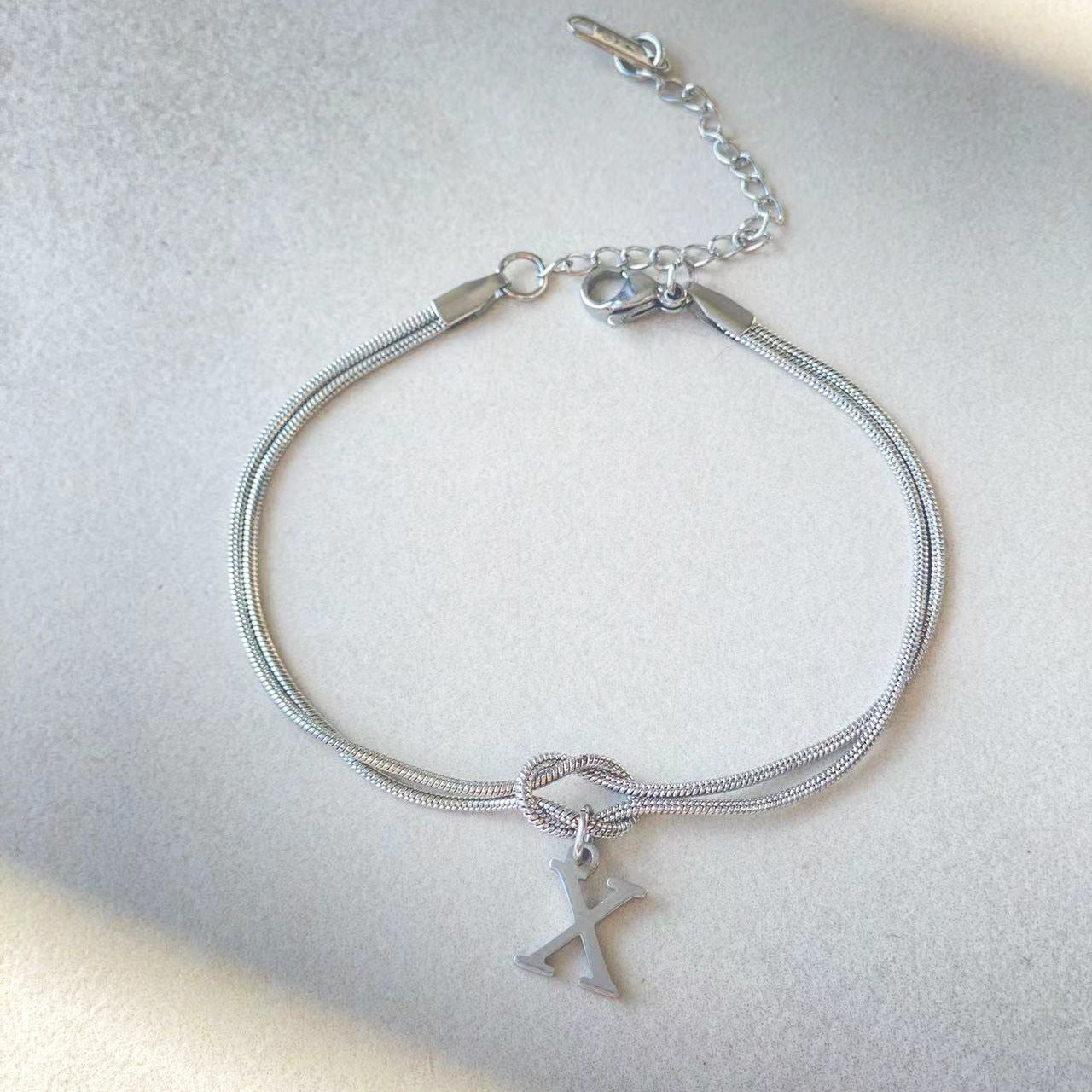 Golden initial bracelet