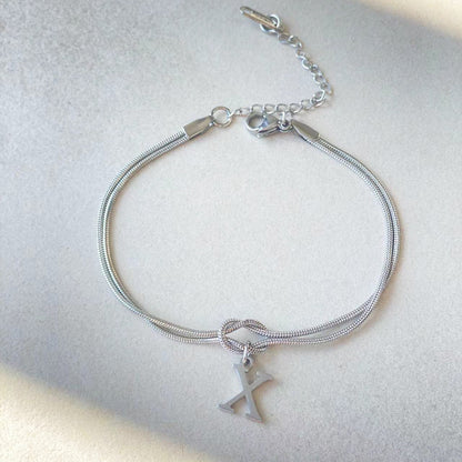 Golden initial bracelet