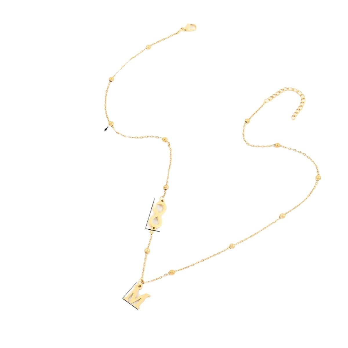 Golden initial necklace