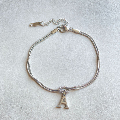 Golden initial bracelet